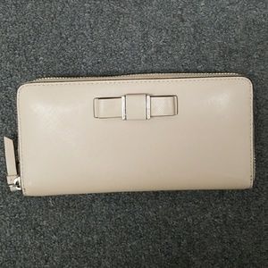 Coach Darcy bow accordion zip wallet